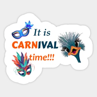 Mardi gras carnival time Sticker